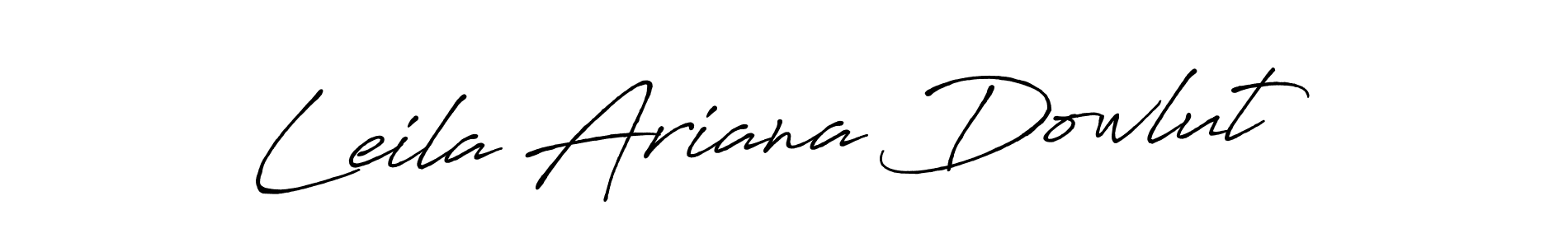 The best way (Antro_Vectra_Bolder) to make a short signature is to pick only two or three words in your name. The name Leila Ariana Dowlut include a total of six letters. For converting this name. Leila Ariana Dowlut signature style 7 images and pictures png