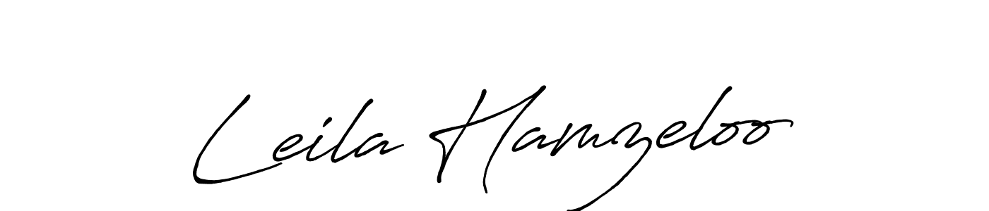 Use a signature maker to create a handwritten signature online. With this signature software, you can design (Antro_Vectra_Bolder) your own signature for name Leila Hamzeloo. Leila Hamzeloo signature style 7 images and pictures png