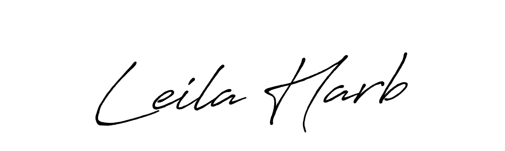 Leila Harb stylish signature style. Best Handwritten Sign (Antro_Vectra_Bolder) for my name. Handwritten Signature Collection Ideas for my name Leila Harb. Leila Harb signature style 7 images and pictures png