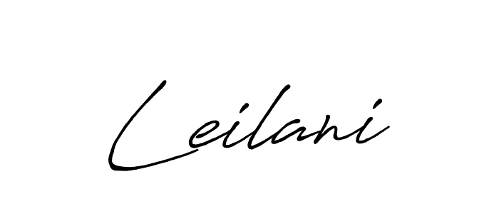 Design your own signature with our free online signature maker. With this signature software, you can create a handwritten (Antro_Vectra_Bolder) signature for name Leilani. Leilani signature style 7 images and pictures png