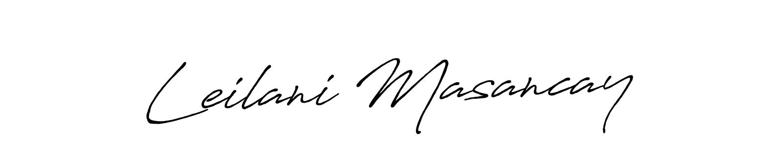 Similarly Antro_Vectra_Bolder is the best handwritten signature design. Signature creator online .You can use it as an online autograph creator for name Leilani Masancay. Leilani Masancay signature style 7 images and pictures png