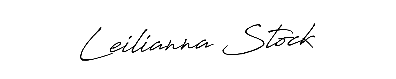 Similarly Antro_Vectra_Bolder is the best handwritten signature design. Signature creator online .You can use it as an online autograph creator for name Leilianna Stock. Leilianna Stock signature style 7 images and pictures png