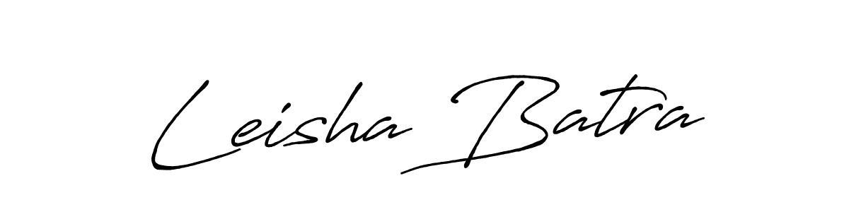 The best way (Antro_Vectra_Bolder) to make a short signature is to pick only two or three words in your name. The name Leisha Batra include a total of six letters. For converting this name. Leisha Batra signature style 7 images and pictures png