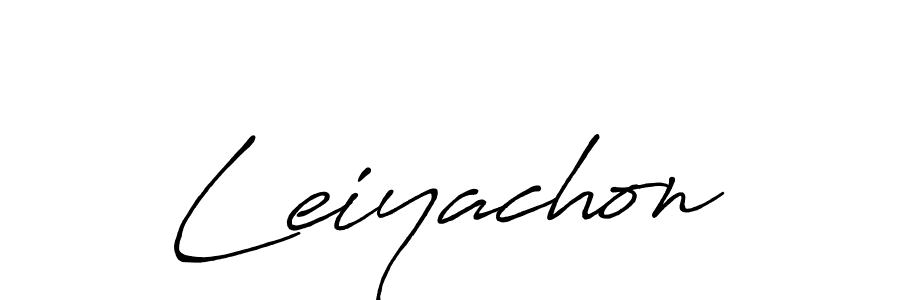 Make a beautiful signature design for name Leiyachon. With this signature (Antro_Vectra_Bolder) style, you can create a handwritten signature for free. Leiyachon signature style 7 images and pictures png