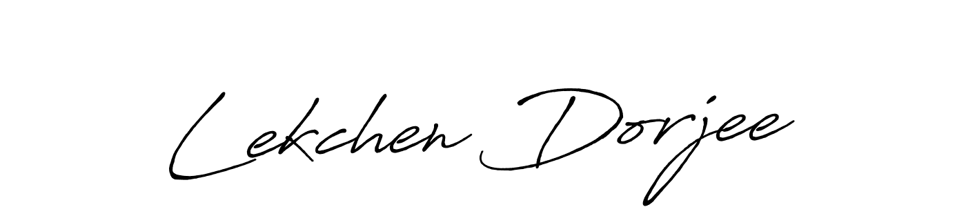 Make a beautiful signature design for name Lekchen Dorjee. With this signature (Antro_Vectra_Bolder) style, you can create a handwritten signature for free. Lekchen Dorjee signature style 7 images and pictures png