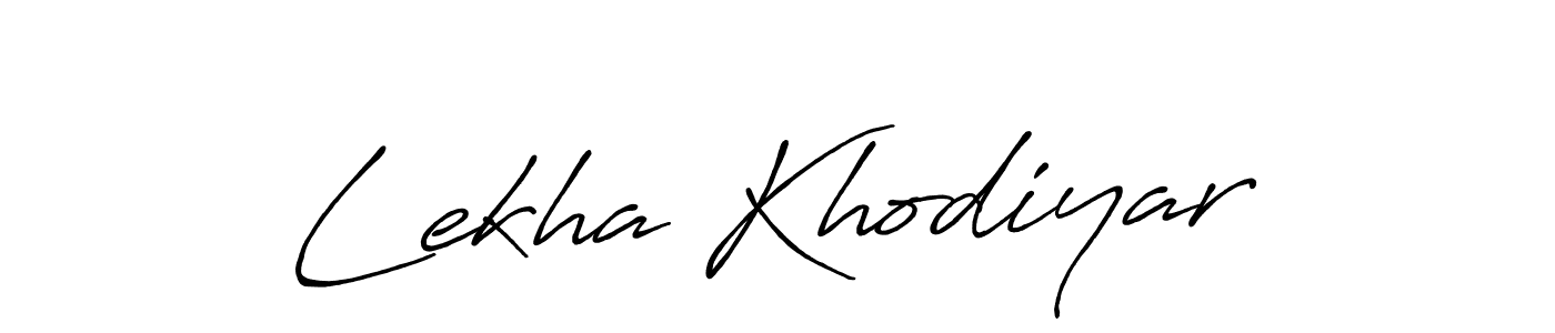 Similarly Antro_Vectra_Bolder is the best handwritten signature design. Signature creator online .You can use it as an online autograph creator for name Lekha Khodiyar. Lekha Khodiyar signature style 7 images and pictures png