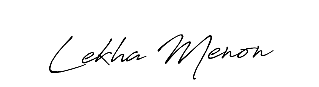 Lekha Menon stylish signature style. Best Handwritten Sign (Antro_Vectra_Bolder) for my name. Handwritten Signature Collection Ideas for my name Lekha Menon. Lekha Menon signature style 7 images and pictures png