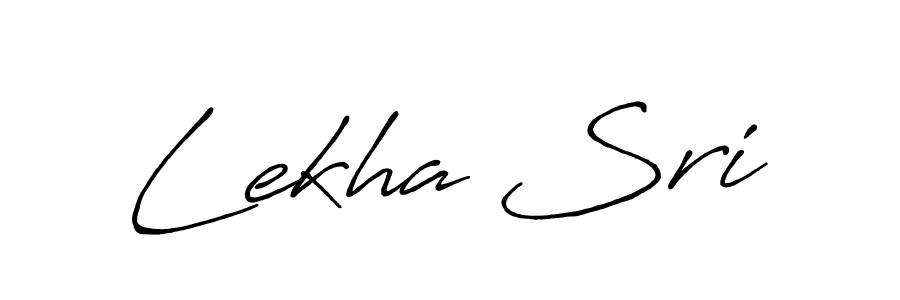 How to make Lekha Sri name signature. Use Antro_Vectra_Bolder style for creating short signs online. This is the latest handwritten sign. Lekha Sri signature style 7 images and pictures png