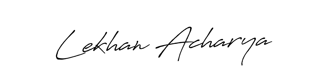 Also we have Lekhan Acharya name is the best signature style. Create professional handwritten signature collection using Antro_Vectra_Bolder autograph style. Lekhan Acharya signature style 7 images and pictures png