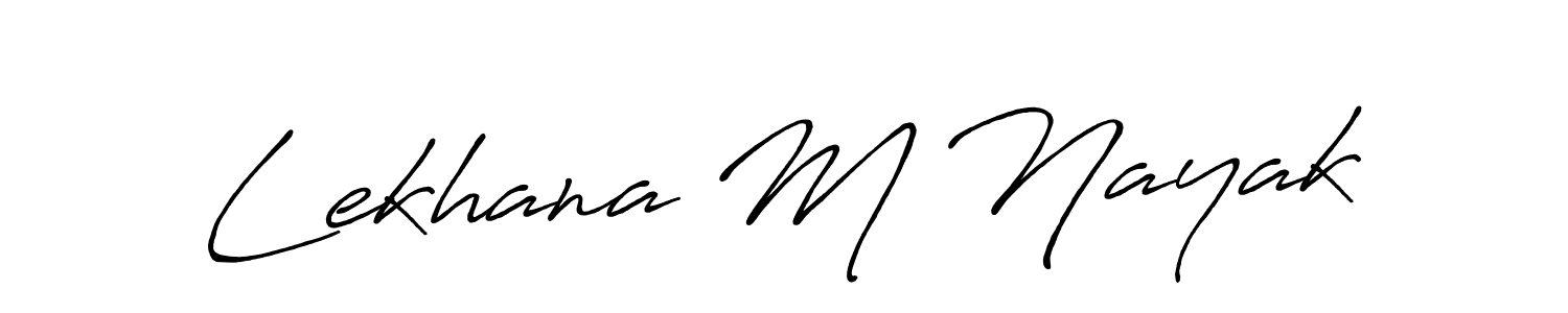 Similarly Antro_Vectra_Bolder is the best handwritten signature design. Signature creator online .You can use it as an online autograph creator for name Lekhana M Nayak. Lekhana M Nayak signature style 7 images and pictures png