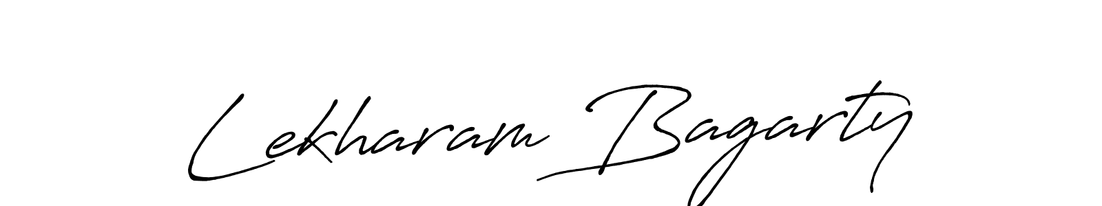 Lekharam Bagarty stylish signature style. Best Handwritten Sign (Antro_Vectra_Bolder) for my name. Handwritten Signature Collection Ideas for my name Lekharam Bagarty. Lekharam Bagarty signature style 7 images and pictures png