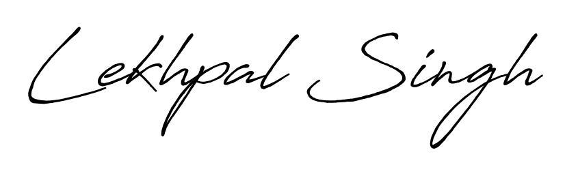 Designed for modern professionals: Lekhpal Singh name signature crafted with Antro_Vectra_Bolder script. Ready for digital PDF workflows. Lekhpal Singh signature style 7 images and pictures png