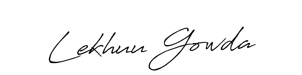 Use a signature maker to create a handwritten signature online. With this signature software, you can design (Antro_Vectra_Bolder) your own signature for name Lekhuu Gowda. Lekhuu Gowda signature style 7 images and pictures png