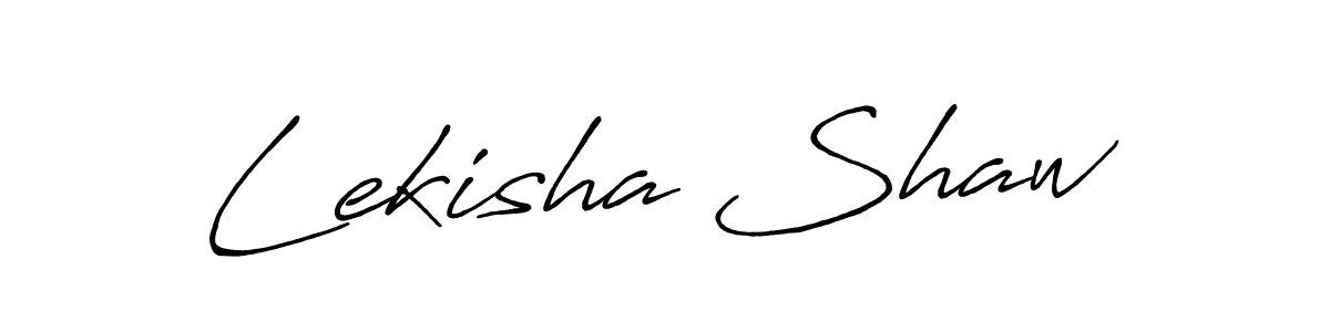 You should practise on your own different ways (Antro_Vectra_Bolder) to write your name (Lekisha Shaw) in signature. don't let someone else do it for you. Lekisha Shaw signature style 7 images and pictures png