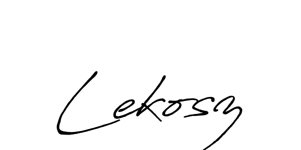 Similarly Antro_Vectra_Bolder is the best handwritten signature design. Signature creator online .You can use it as an online autograph creator for name Lekosz. Lekosz signature style 7 images and pictures png