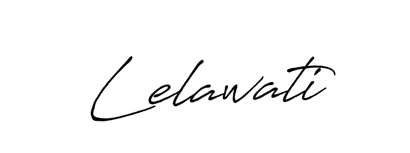 How to make Lelawati name signature. Use Antro_Vectra_Bolder style for creating short signs online. This is the latest handwritten sign. Lelawati signature style 7 images and pictures png