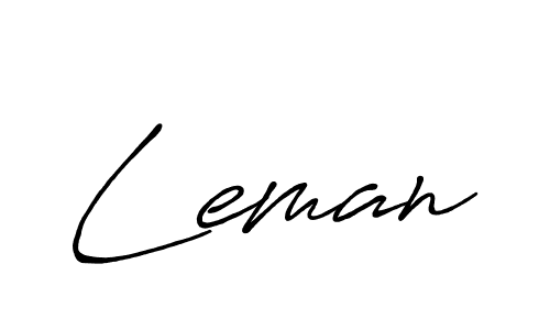 How to make Leman name signature. Use Antro_Vectra_Bolder style for creating short signs online. This is the latest handwritten sign. Leman signature style 7 images and pictures png