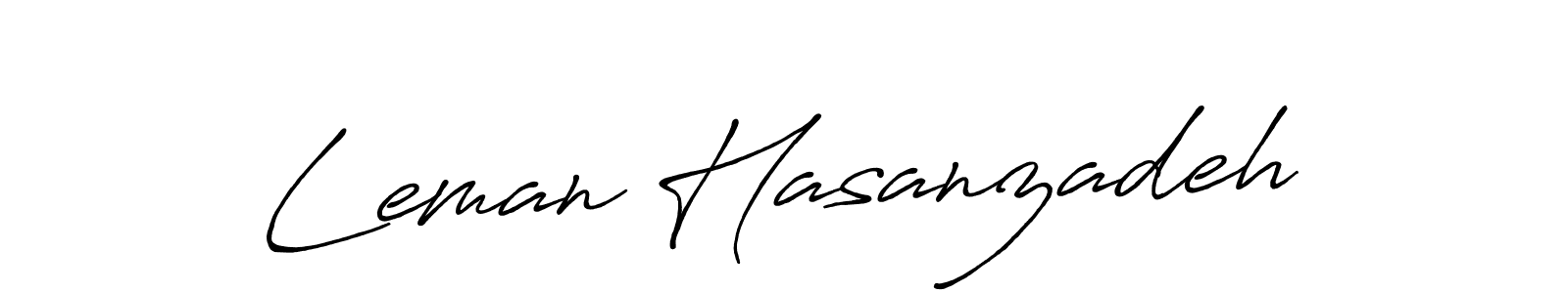 Also we have Leman Hasanzadeh name is the best signature style. Create professional handwritten signature collection using Antro_Vectra_Bolder autograph style. Leman Hasanzadeh signature style 7 images and pictures png