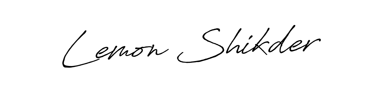 How to make Lemon Shikder name signature. Use Antro_Vectra_Bolder style for creating short signs online. This is the latest handwritten sign. Lemon Shikder signature style 7 images and pictures png