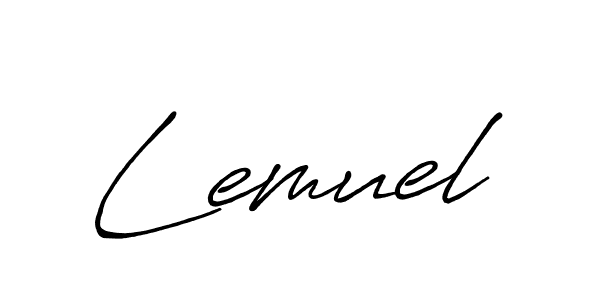 How to make Lemuel name signature. Use Antro_Vectra_Bolder style for creating short signs online. This is the latest handwritten sign. Lemuel signature style 7 images and pictures png