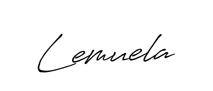 Design your own signature with our free online signature maker. With this signature software, you can create a handwritten (Antro_Vectra_Bolder) signature for name Lemuela. Lemuela signature style 7 images and pictures png