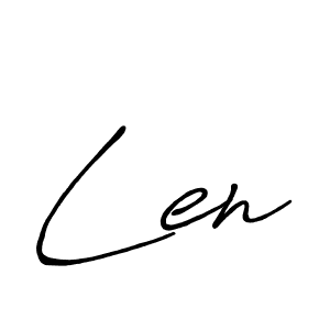 It looks lik you need a new signature style for name Len. Design unique handwritten (Antro_Vectra_Bolder) signature with our free signature maker in just a few clicks. Len signature style 7 images and pictures png