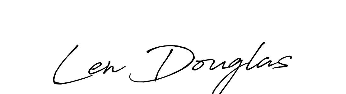 It looks lik you need a new signature style for name Len Douglas. Design unique handwritten (Antro_Vectra_Bolder) signature with our free signature maker in just a few clicks. Len Douglas signature style 7 images and pictures png