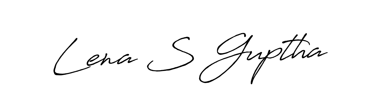 Design your own signature with our free online signature maker. With this signature software, you can create a handwritten (Antro_Vectra_Bolder) signature for name Lena S Guptha. Lena S Guptha signature style 7 images and pictures png