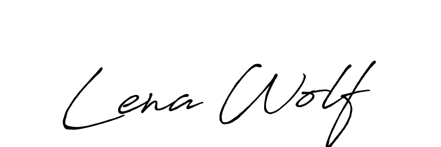 Lena Wolf stylish signature style. Best Handwritten Sign (Antro_Vectra_Bolder) for my name. Handwritten Signature Collection Ideas for my name Lena Wolf. Lena Wolf signature style 7 images and pictures png