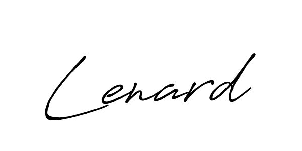 Design your own signature with our free online signature maker. With this signature software, you can create a handwritten (Antro_Vectra_Bolder) signature for name Lenard. Lenard signature style 7 images and pictures png