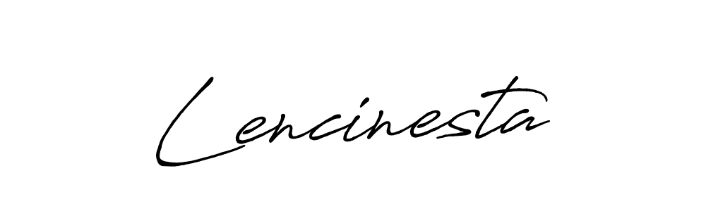How to make Lencinesta name signature. Use Antro_Vectra_Bolder style for creating short signs online. This is the latest handwritten sign. Lencinesta signature style 7 images and pictures png