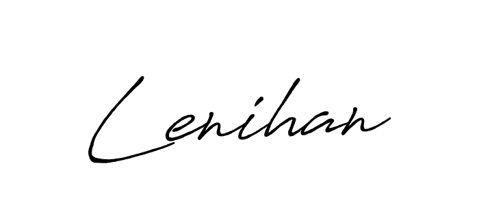 How to make Lenihan signature? Antro_Vectra_Bolder is a professional autograph style. Create handwritten signature for Lenihan name. Lenihan signature style 7 images and pictures png