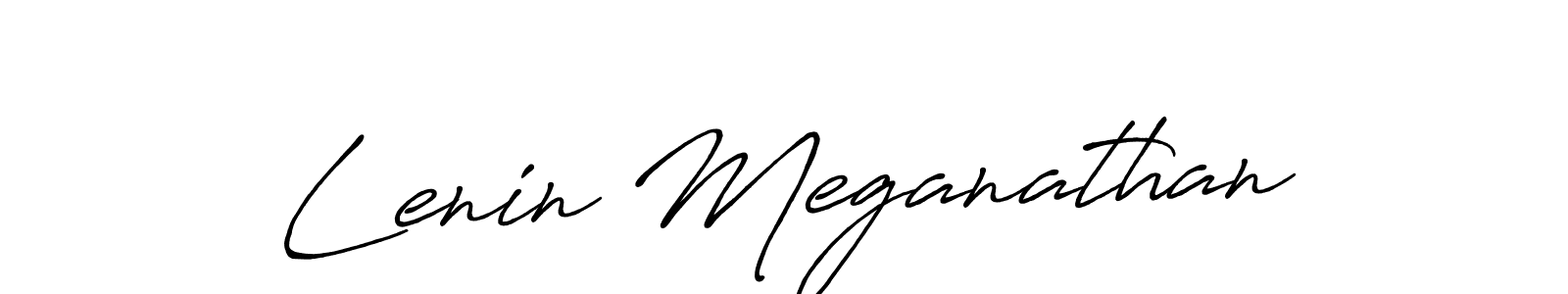 Make a beautiful signature design for name Lenin Meganathan. With this signature (Antro_Vectra_Bolder) style, you can create a handwritten signature for free. Lenin Meganathan signature style 7 images and pictures png