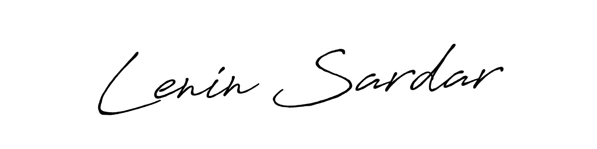 Create a beautiful signature design for name Lenin Sardar. With this signature (Antro_Vectra_Bolder) fonts, you can make a handwritten signature for free. Lenin Sardar signature style 7 images and pictures png