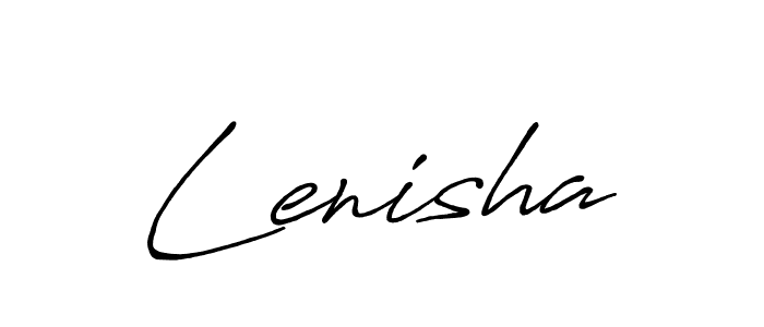 How to make Lenisha signature? Antro_Vectra_Bolder is a professional autograph style. Create handwritten signature for Lenisha name. Lenisha signature style 7 images and pictures png