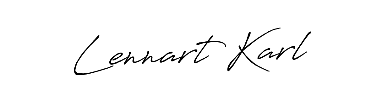 You should practise on your own different ways (Antro_Vectra_Bolder) to write your name (Lennart Karl) in signature. don't let someone else do it for you. Lennart Karl signature style 7 images and pictures png