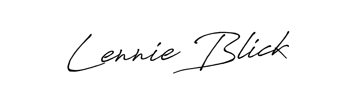 Lennie Blick stylish signature style. Best Handwritten Sign (Antro_Vectra_Bolder) for my name. Handwritten Signature Collection Ideas for my name Lennie Blick. Lennie Blick signature style 7 images and pictures png