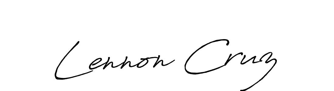 Similarly Antro_Vectra_Bolder is the best handwritten signature design. Signature creator online .You can use it as an online autograph creator for name Lennon Cruz. Lennon Cruz signature style 7 images and pictures png