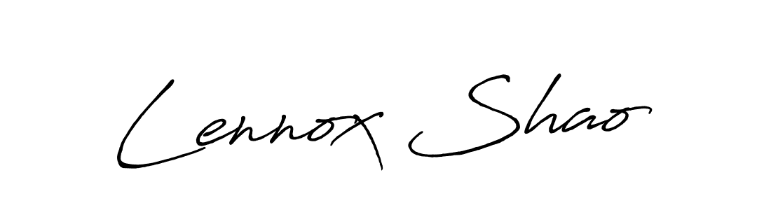 Make a beautiful signature design for name Lennox Shao. With this signature (Antro_Vectra_Bolder) style, you can create a handwritten signature for free. Lennox Shao signature style 7 images and pictures png