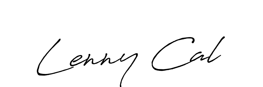 Create a beautiful signature design for name Lenny Cal. With this signature (Antro_Vectra_Bolder) fonts, you can make a handwritten signature for free. Lenny Cal signature style 7 images and pictures png