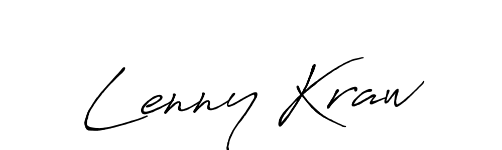 Lenny Kraw stylish signature style. Best Handwritten Sign (Antro_Vectra_Bolder) for my name. Handwritten Signature Collection Ideas for my name Lenny Kraw. Lenny Kraw signature style 7 images and pictures png