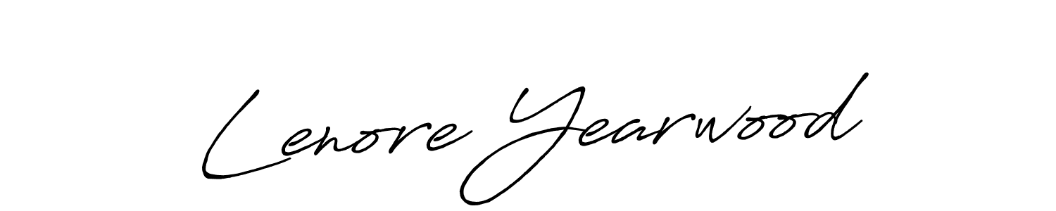 Create a beautiful signature design for name Lenore Yearwood. With this signature (Antro_Vectra_Bolder) fonts, you can make a handwritten signature for free. Lenore Yearwood signature style 7 images and pictures png