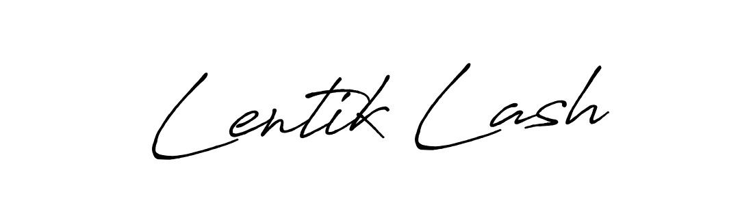 Use a signature maker to create a handwritten signature online. With this signature software, you can design (Antro_Vectra_Bolder) your own signature for name Lentik Lash. Lentik Lash signature style 7 images and pictures png