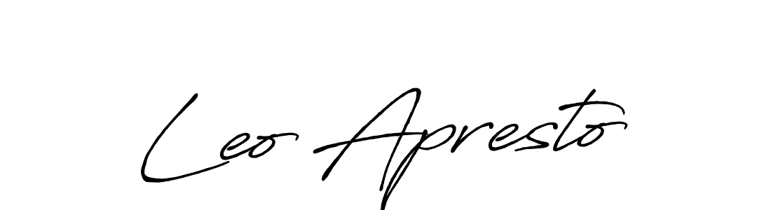 Use a signature maker to create a handwritten signature online. With this signature software, you can design (Antro_Vectra_Bolder) your own signature for name Leo Apresto. Leo Apresto signature style 7 images and pictures png