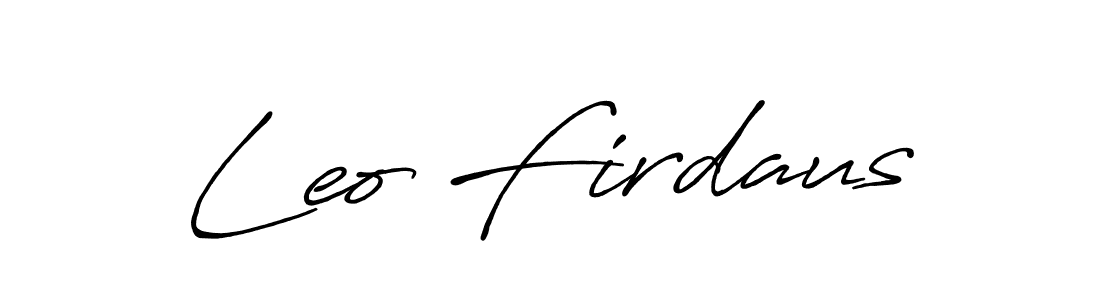 How to make Leo Firdaus signature? Antro_Vectra_Bolder is a professional autograph style. Create handwritten signature for Leo Firdaus name. Leo Firdaus signature style 7 images and pictures png