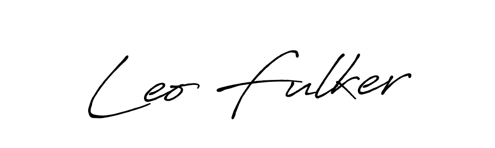 Make a beautiful signature design for name Leo Fulker. With this signature (Antro_Vectra_Bolder) style, you can create a handwritten signature for free. Leo Fulker signature style 7 images and pictures png