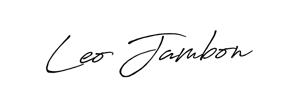 Make a beautiful signature design for name Leo Jambon. With this signature (Antro_Vectra_Bolder) style, you can create a handwritten signature for free. Leo Jambon signature style 7 images and pictures png