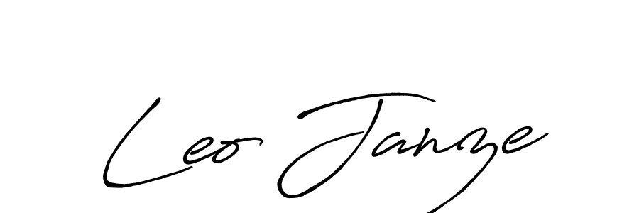 Use a signature maker to create a handwritten signature online. With this signature software, you can design (Antro_Vectra_Bolder) your own signature for name Leo Janze. Leo Janze signature style 7 images and pictures png