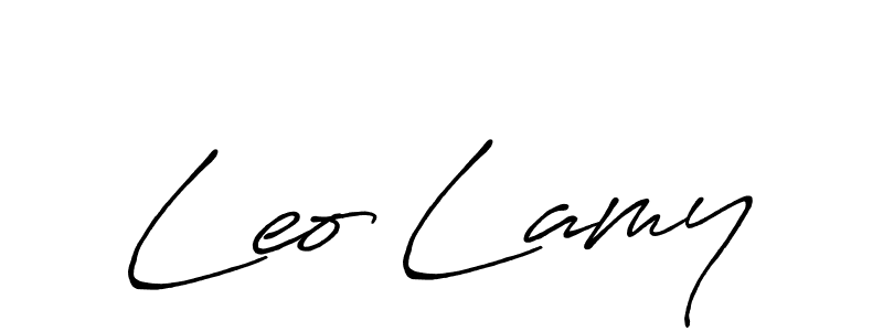 How to make Leo Lamy signature? Antro_Vectra_Bolder is a professional autograph style. Create handwritten signature for Leo Lamy name. Leo Lamy signature style 7 images and pictures png