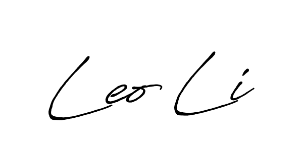 Design your own signature with our free online signature maker. With this signature software, you can create a handwritten (Antro_Vectra_Bolder) signature for name Leo Li. Leo Li signature style 7 images and pictures png